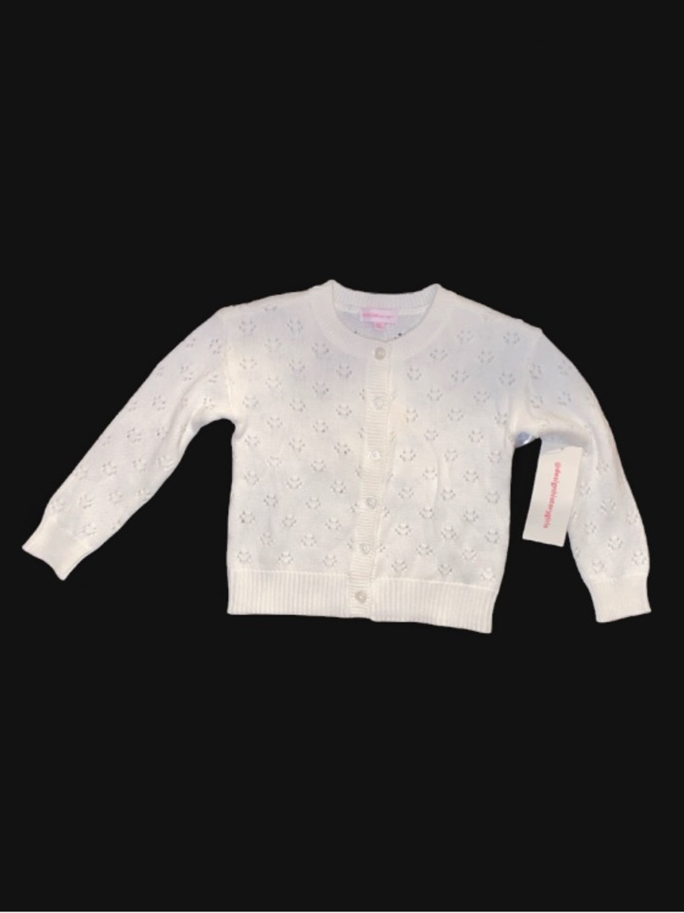 Design History White Eyelet Knit Cardigan